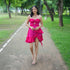 Rouge Hibiscus Short Dress